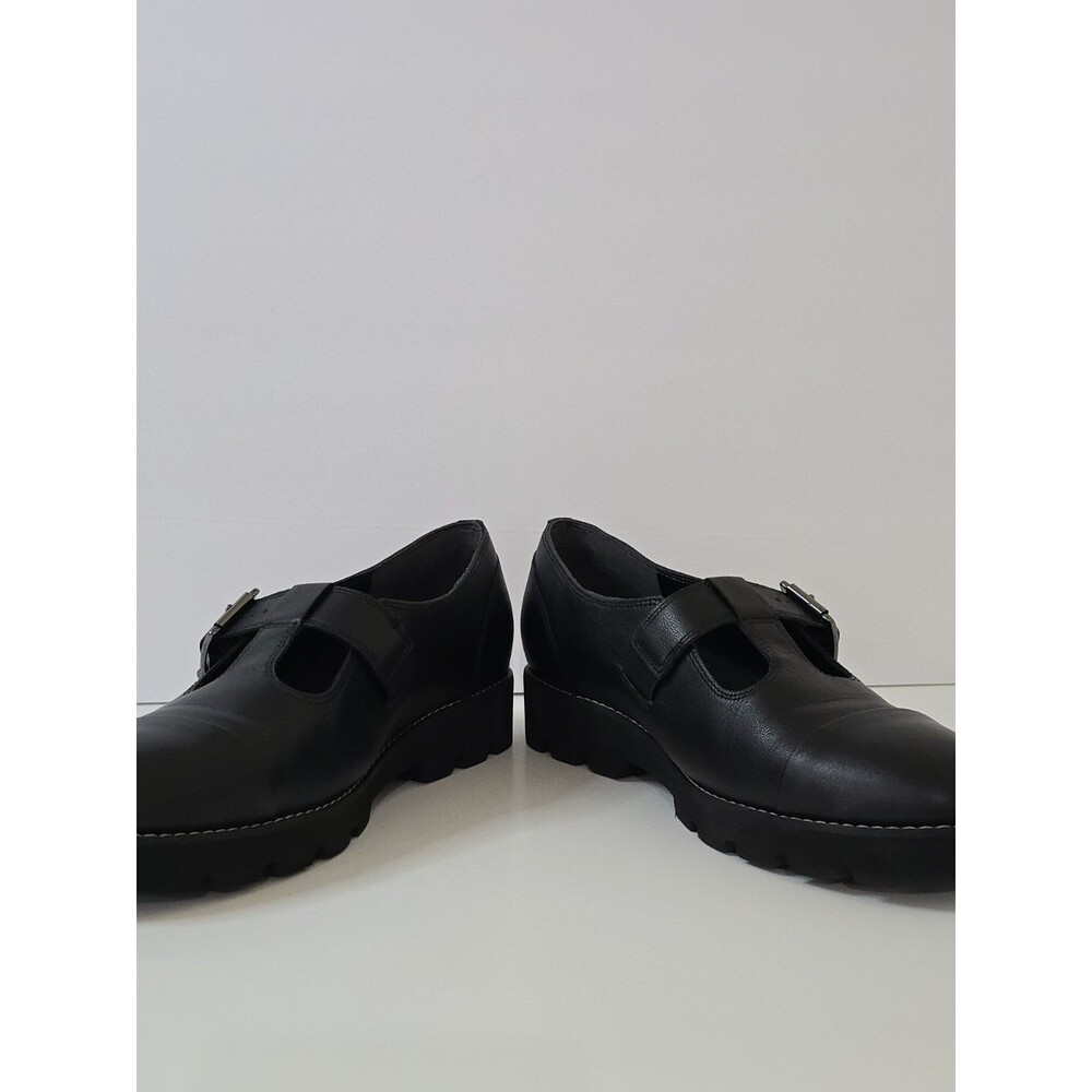 Vionic Black Leather Buckle Mary Jane Flats - Picture 3 of 13